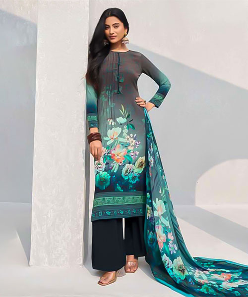Black  Butter Crepe Casual Wear Salwar Kameez in bristol