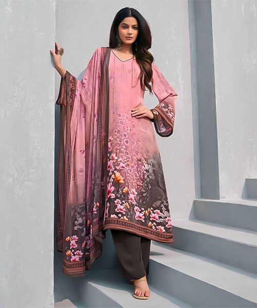 Pink  Butter Crepe Casual Wear Salwar Kameez in bristol