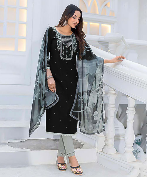 Black  Modal  Casual Wear Kurti