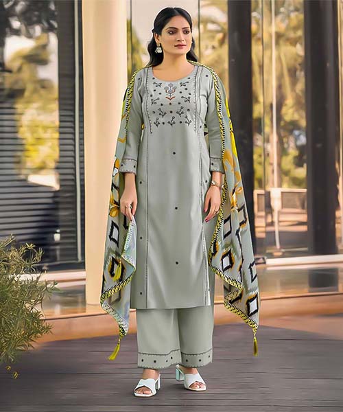 Grey  Liva Rayon Casual Wear Salwar Kameez in australia