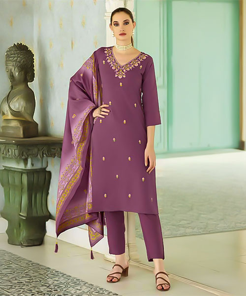 Purple  Rayon Casual Wear Salwar Kameez in seattle