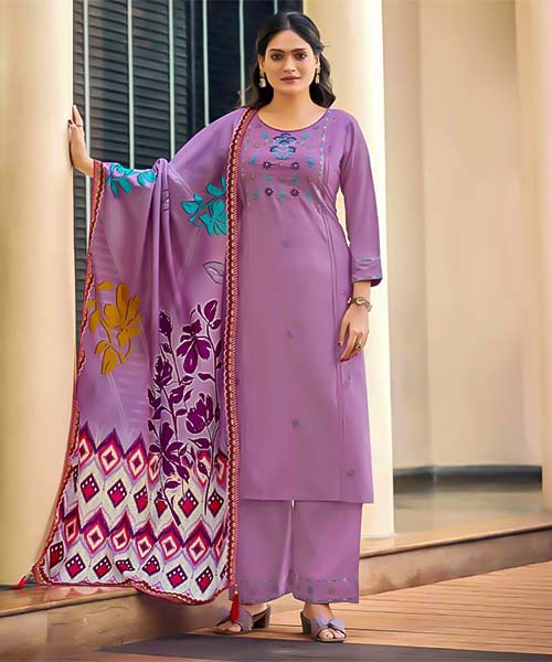 Purple Liva Rayon Casual Wear Salwar Kameez in australia
