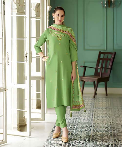 Green  Rayon Casual Wear Salwar Kameez in seattle