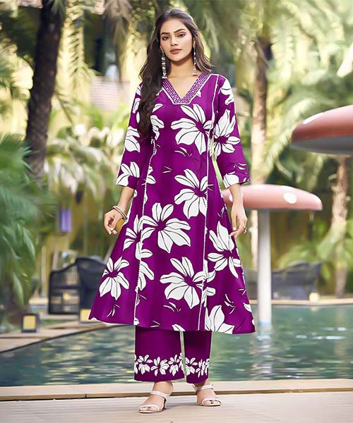 Violet Liva Rayon Printed Kurti in salford
