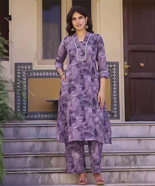 Purple Cotton Flex Casual Wear Kurti in fiji