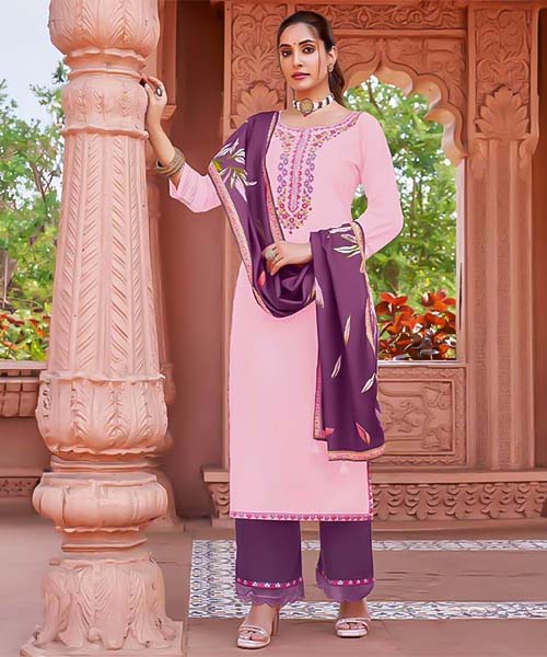 Purple  Rayon Casual Wear Salwar Kameez in peterborough