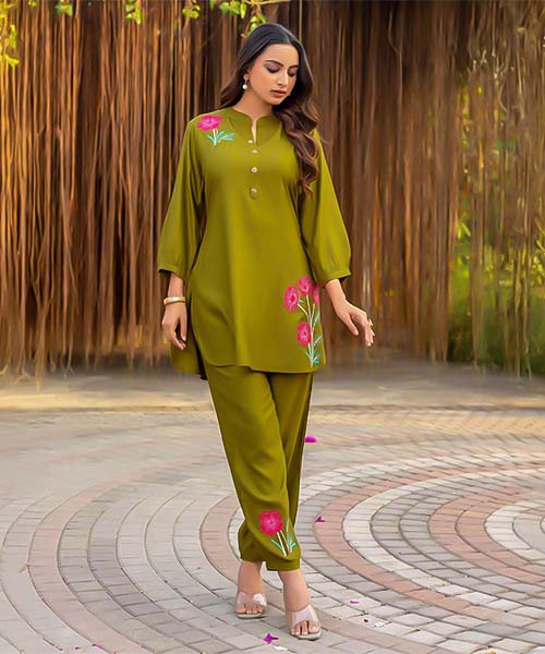 Olive Green  Viscose Casual Wear Kurti in jacksonville