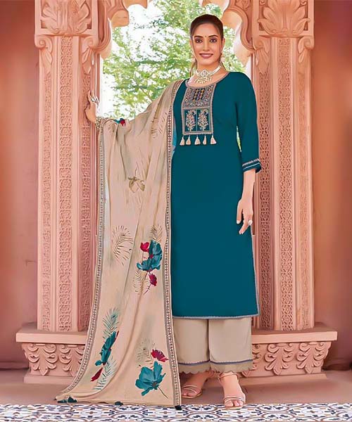Blue  Rayon Casual Wear Salwar Kameez in peterborough