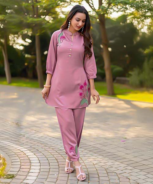 Purple  Viscose Casual Wear Kurti in jacksonville