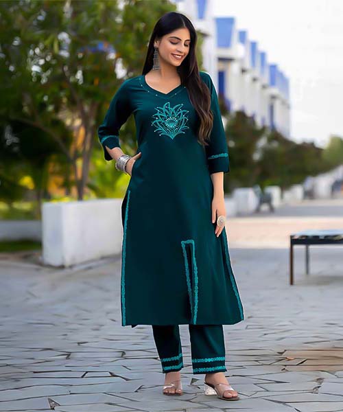Blue Cotton Casual Wear Kurti in southampton
