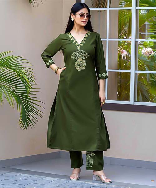 Green  Cotton Casual Wear Kurti in southampton