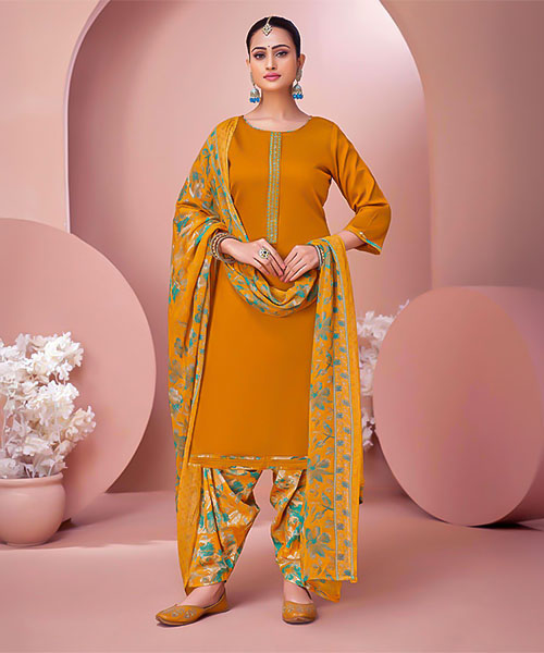 Yellow Zam  Casual Wear Salwar Kameez
