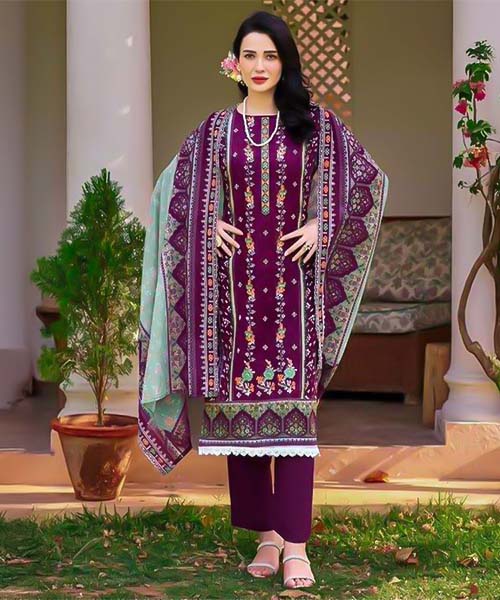 Violet Cotton Casual Wear Salwar Kameez in seattle