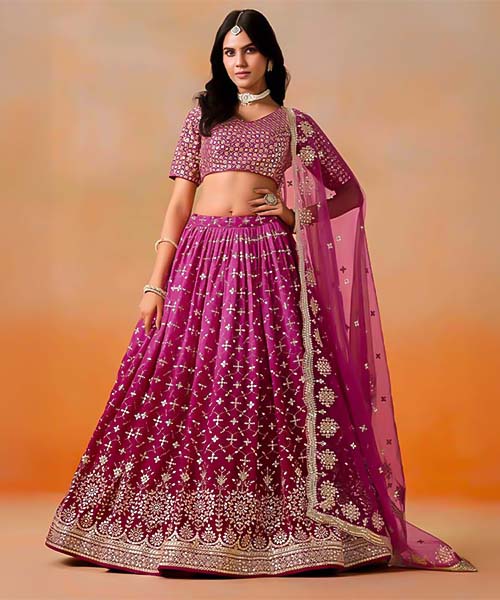 Magenta  Fancy Designer Lehenga