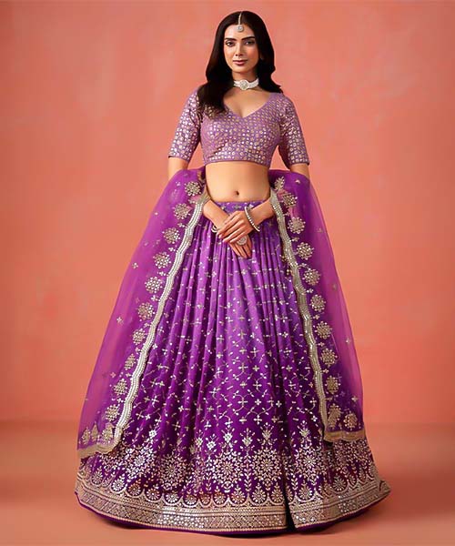 Violet Fancy Designer Lehenga