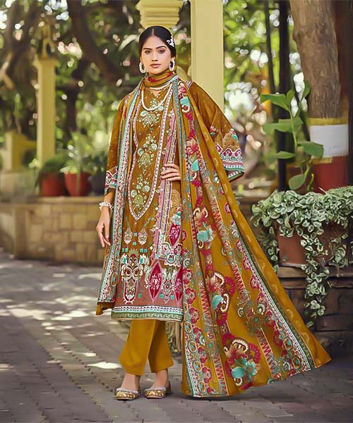 Yellow Jam Cotton  Printed Salwar Kameez in northampton