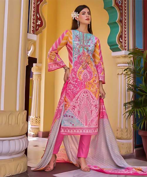 Pink  Cotton Casual Wear Salwar Kameez in northampton