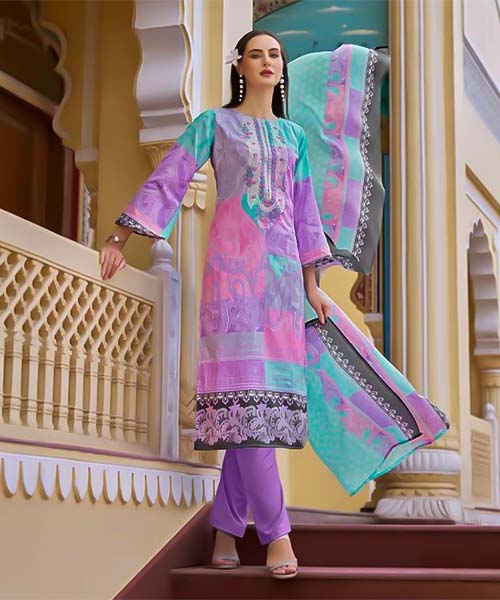 Purple Cotton Casual Wear Salwar Kameez in northampton