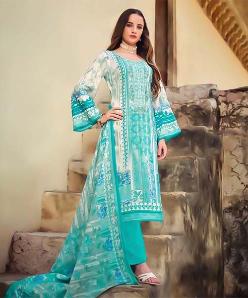 Blue  Cotton Casual Wear Salwar Kameez in lichfield