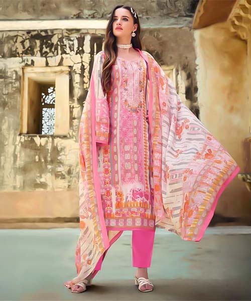 Pink  Cotton Casual Wear Salwar Kameez in lichfield