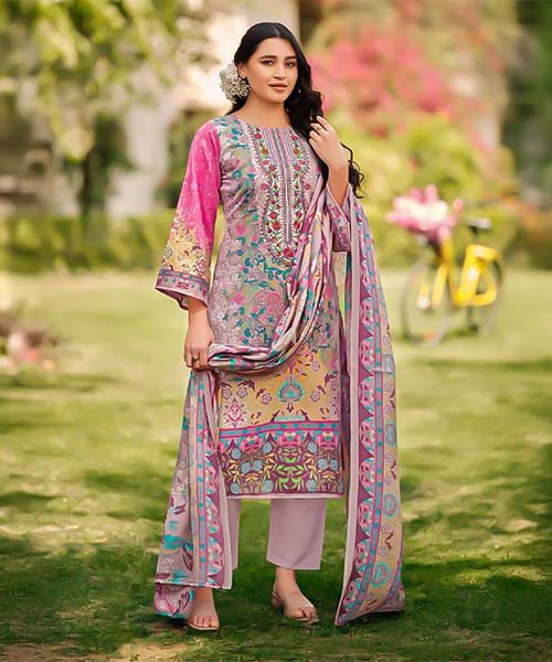 Pink  Cotton Casual Wear Salwar Kameez in salisbury