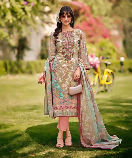Green  Cotton Casual Wear Salwar Kameez in salisbury